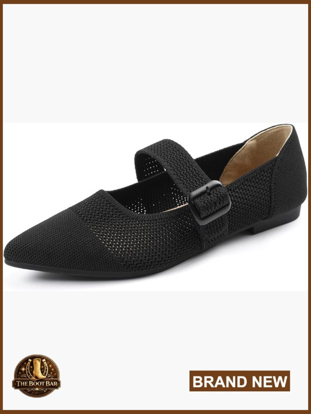 Pointed Toe Mary Jane Ballet Flats - Dressy Casual Office Shoes